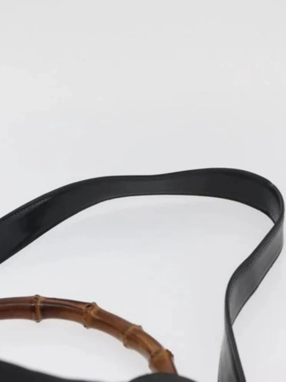 GUCCI Bamboo Shoulder Bag Nylon 2way Black Silver 001 2852 1577 5 Auth AMZ012